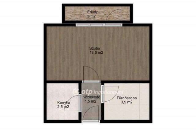 Eladó téglalakás, Tiszalökön 9.8 M Ft, 1 szobás