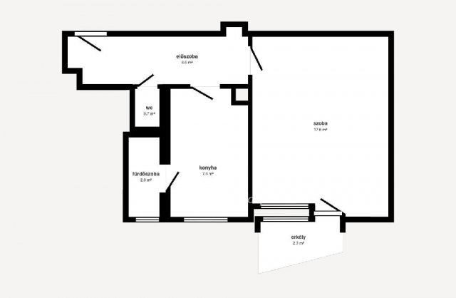 Eladó téglalakás, Kazincbarcikán 16.9 M Ft, 1 szobás