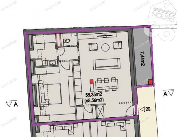 Eladó téglalakás, Kecskeméten 95.9 M Ft, 2 szobás