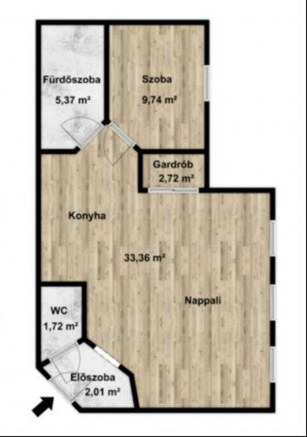 Eladó téglalakás, Miskolcon 49.9 M Ft, 2 szobás