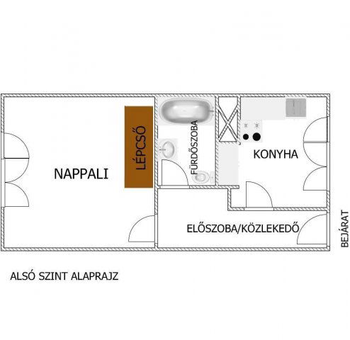 Eladó téglalakás, Egerben 54.4 M Ft, 2 szobás