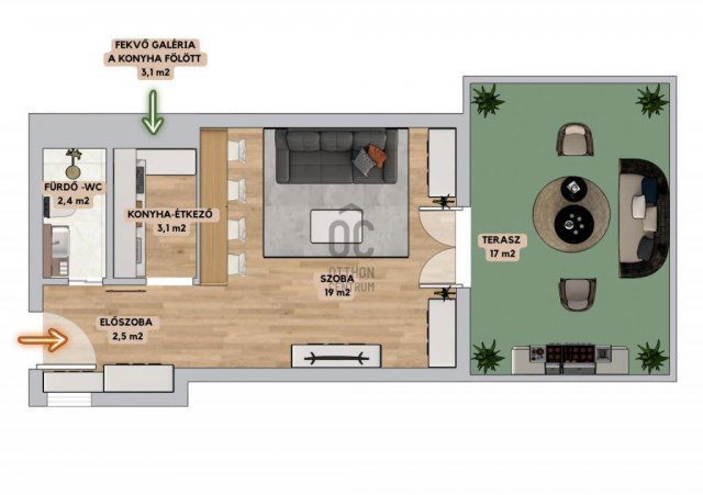 Eladó téglalakás, Budapesten, I. kerületben 59.9 M Ft, 1 szobás