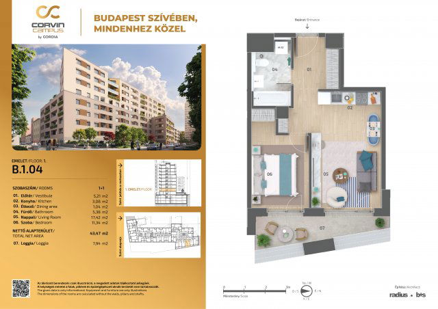 Eladó téglalakás, Budapesten, VIII. kerületben, Balassa utcában