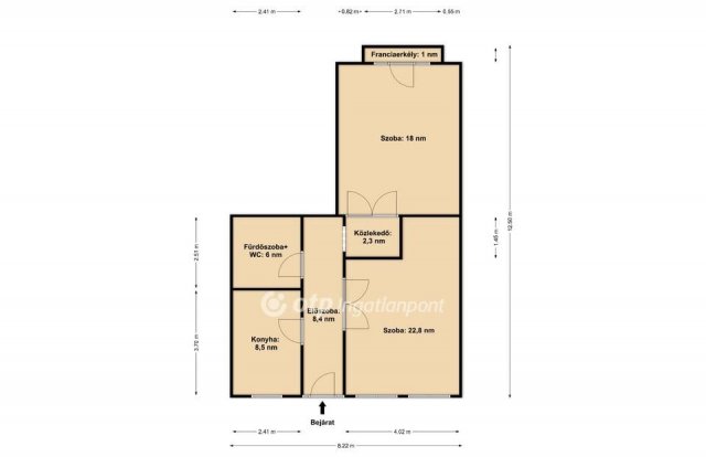 Eladó téglalakás, Budapesten, VII. kerületben 87 M Ft, 2 szobás