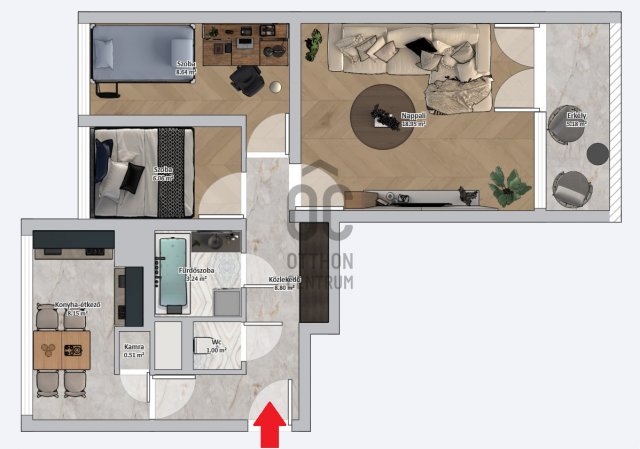 Eladó téglalakás, Nagykanizsán 31.99 M Ft, 3 szobás