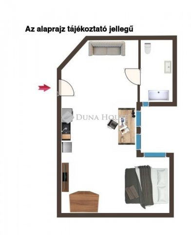 Eladó téglalakás, Budapesten, VII. kerületben 34 M Ft, 1 szobás