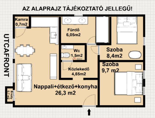 Eladó téglalakás, Mórahalmon, Kölcsey utcában 55.49 M Ft