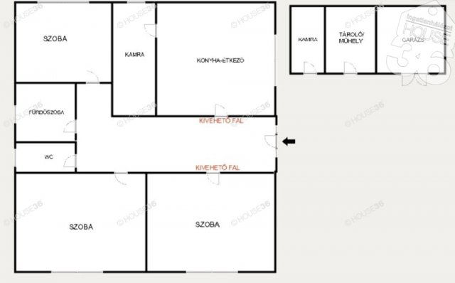 Eladó családi ház, Kecskeméten 52.2 M Ft, 3 szobás