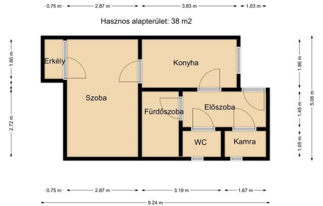 Eladó téglalakás, Komáromban 31.2 M Ft, 1 szobás