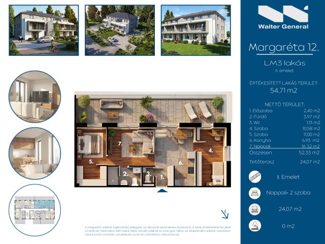 Eladó téglalakás, Hegyeshalomban 60.83 M Ft, 3 szobás