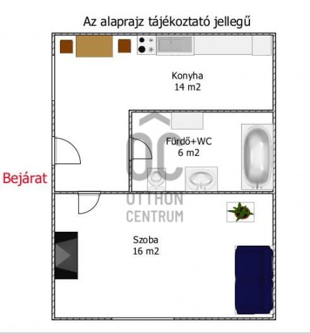 Eladó téglalakás, Érden 54.9 M Ft, 2 szobás