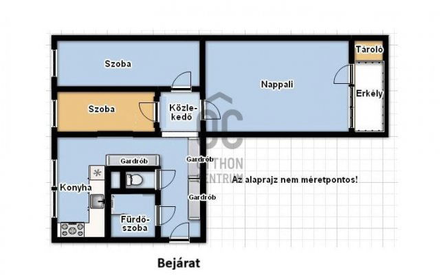 Eladó panellakás, Kistarcsán 69.9 M Ft, 3 szobás