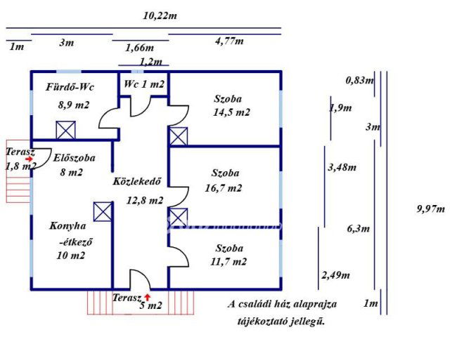 Eladó családi ház, Tiszasülyön 12 M Ft, 3 szobás