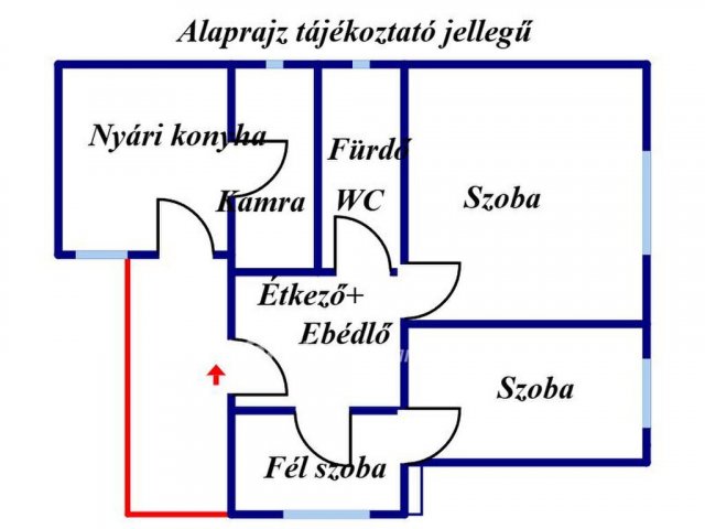 Eladó családi ház, Komádiban 15 M Ft, 2+1 szobás