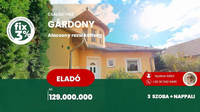 Eladó családi ház, Gárdonyban 129 M Ft, 4 szobás