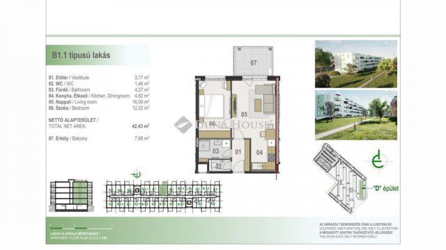 Eladó téglalakás, Debrecenben 60.151 M Ft, 2 szobás