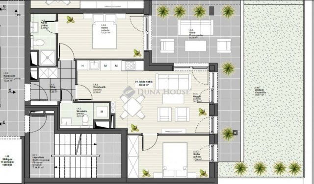 Eladó téglalakás, Budapesten, XIX. kerületben 102.5 M Ft