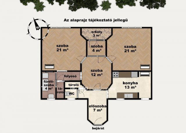 Eladó téglalakás, Budapesten, VIII. kerületben 76.9 M Ft