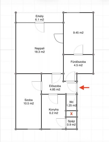 Eladó panellakás, Rétságon 41.9 M Ft, 3 szobás