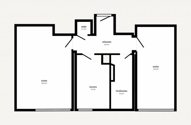 Eladó téglalakás, Tiszaújvárosban 32 M Ft, 2 szobás