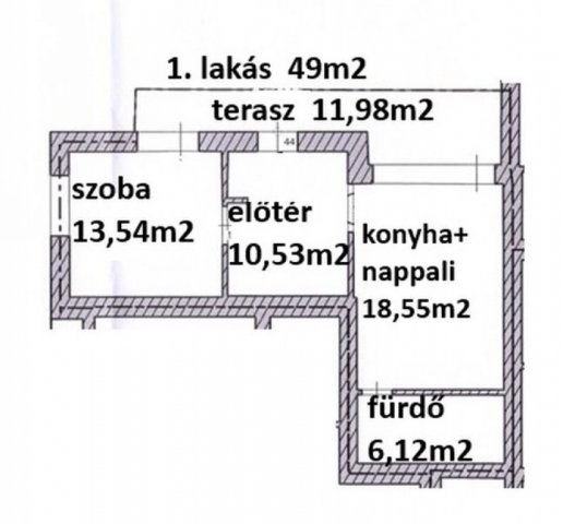 Eladó téglalakás, Hatvanban, Géza Fejedelem utcában 49.5 M Ft