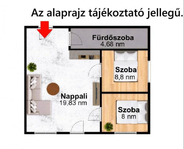 Eladó téglalakás, Szigetszentmiklóson 47.9 M Ft, 3 szobás