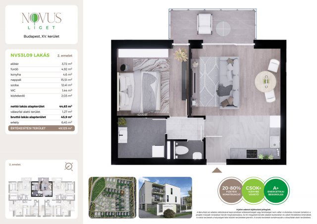 Eladó téglalakás, Budapesten, XV. kerületben, Kékszilva utcában