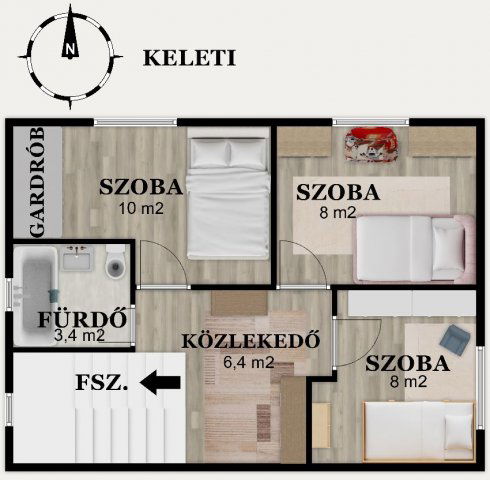 Eladó ikerház, Ecseren 89.9 M Ft, 4 szobás / költözzbe.hu