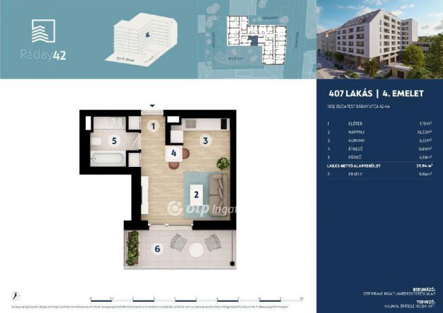 Eladó téglalakás, Budapesten, IX. kerületben 73.9 M Ft, 1 szobás