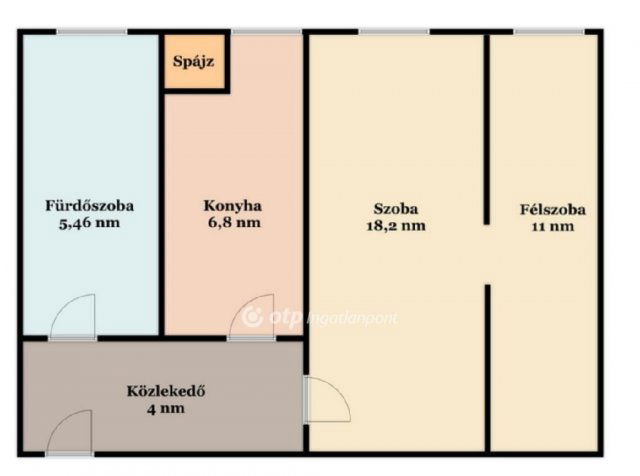 Eladó téglalakás, Debrecenben 53.9 M Ft, 1+1 szobás