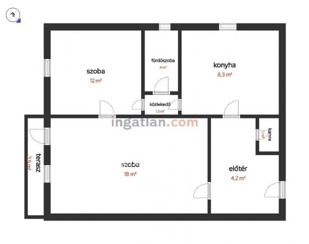 Eladó téglalakás, Kiskőrösön 37.9 M Ft, 2 szobás