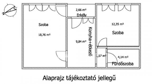 Eladó panellakás, Hatvanban 36 M Ft, 2 szobás