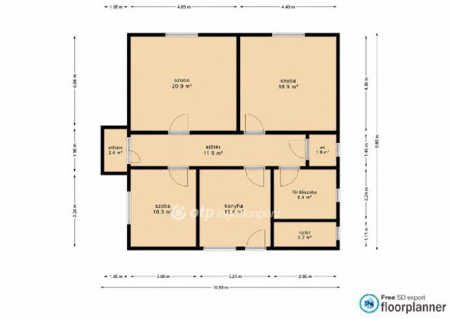 Eladó családi ház, Mezősason 15.99 M Ft, 3 szobás