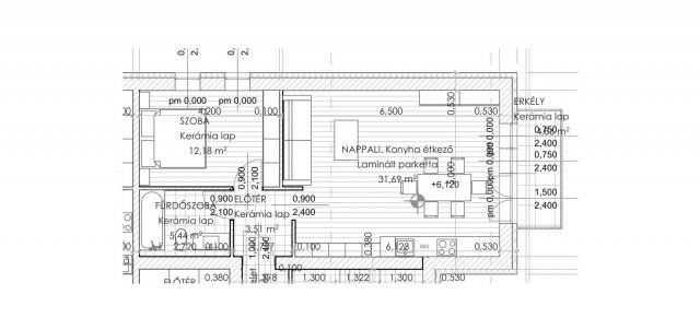 Eladó téglalakás, Komáromban 54.762 M Ft, 2 szobás