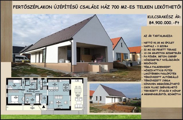 Eladó családi ház, Fertőszéplakon 84.9 M Ft, 5 szobás