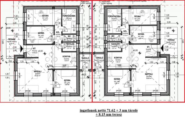 Eladó ikerház, Kiskunlacházán 70 M Ft, 4 szobás