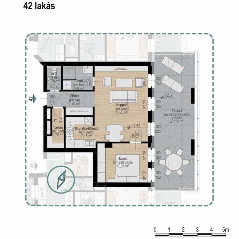 Eladó téglalakás, Kecskeméten, Jókai utcában 91.3 M Ft