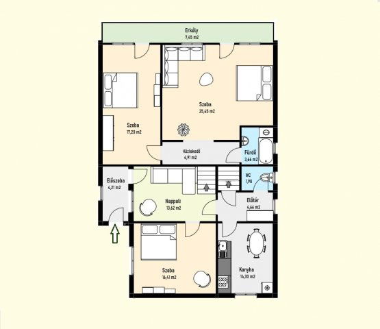 Eladó családi ház, Győrött 87.5 M Ft, 4 szobás