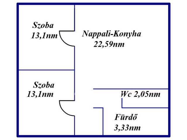 Eladó téglalakás, Tiszavasváriban 25.5 M Ft, 2 szobás