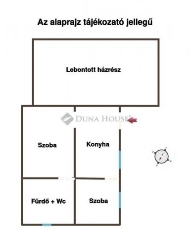 Eladó családi ház, Gyálon 64.9 M Ft, 2 szobás