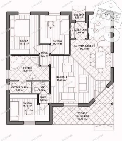 Eladó családi ház, Kecskeméten 81.6 M Ft, 4 szobás