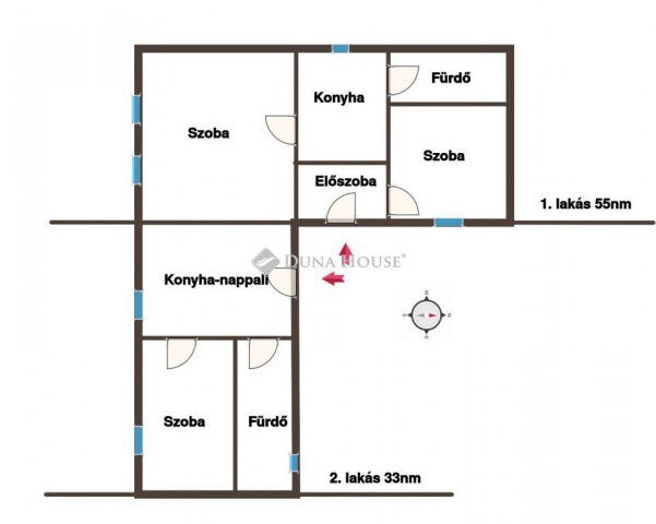 Kiadó téglalakás, albérlet, Pécsett 170 E Ft / hó, 2 szobás