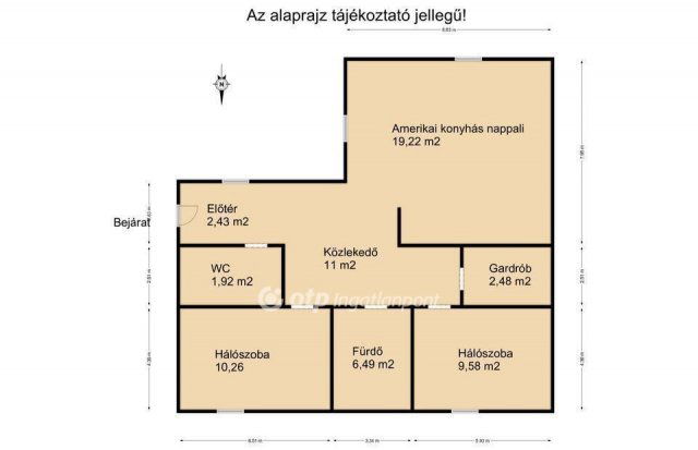 Eladó téglalakás, Győrött 49.9 M Ft, 3 szobás