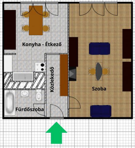 Eladó panellakás, Százhalombattán 39.65 M Ft, 1 szobás