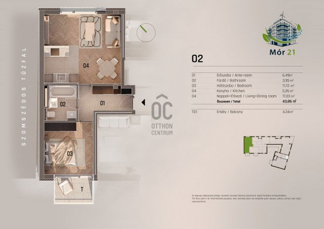 Eladó téglalakás, Budapesten, XIII. kerületben, Mór utcában