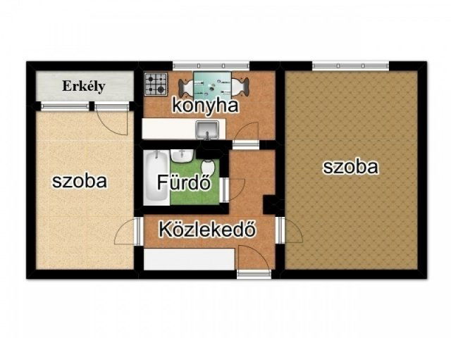 Eladó téglalakás, Hódmezővásárhelyen 35.99 M Ft, 2 szobás