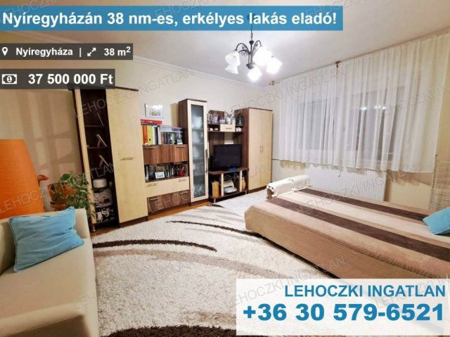 Eladó téglalakás, Nyíregyházán 37.5 M Ft, 1 szobás