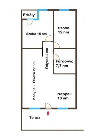 Eladó téglalakás, Kecskeméten 94.9 M Ft, 2+1 szobás