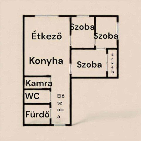 Eladó téglalakás, Nyíregyházán 50 M Ft, 1+2 szobás