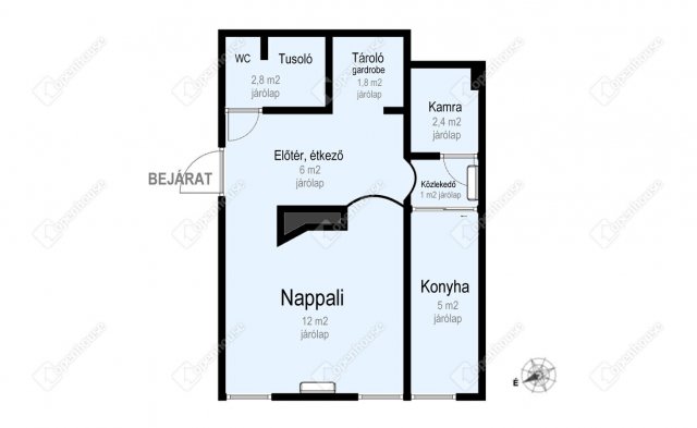 Eladó téglalakás, Sajószentpéteren 11.9 M Ft, 1 szobás